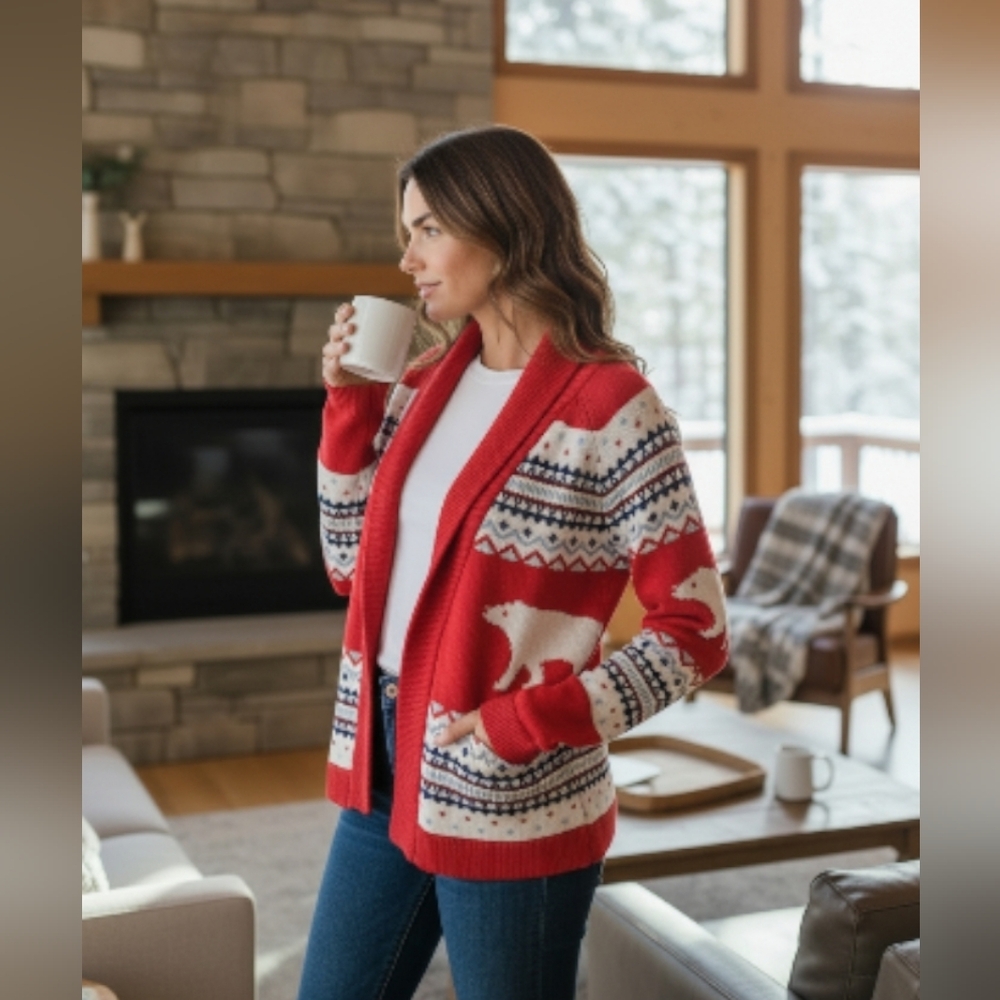 Hannah ANDERSON FAIR ISLE COTTON CARDIGAN M
